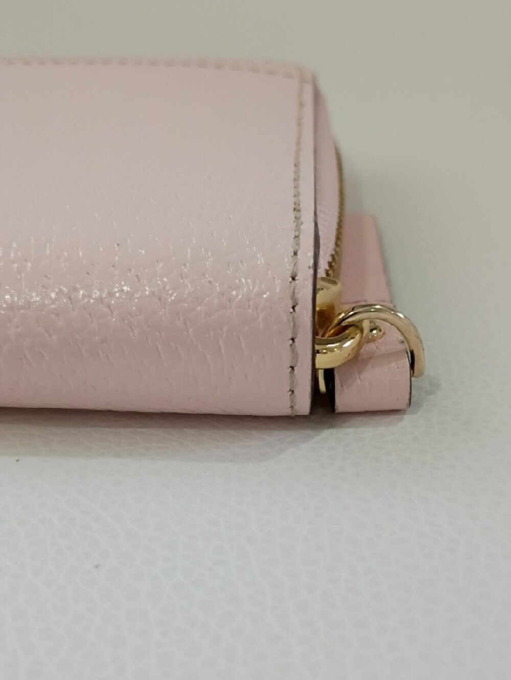 Kate Spade New York Pale Pink Zip-Around Pebbled Leather Wallet - Picture 3 of 11